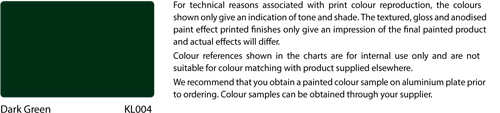 Natural Colours Range for Aluminium Window Frames