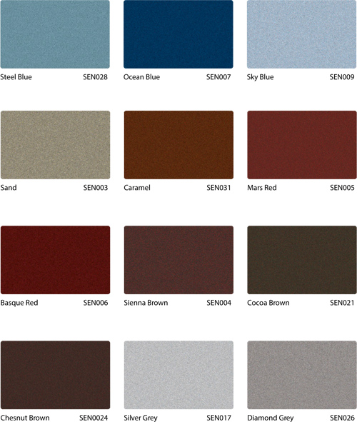 Sensations Range Aluminium Frame Colours